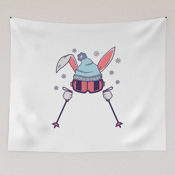 Item preview, Fun Skiing Rabbit - Winter Sports Adventure designed and sold by HandicraftArt.