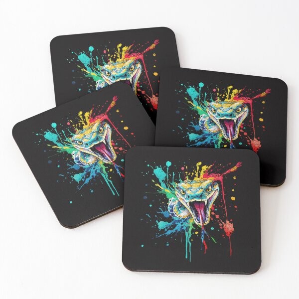 Item preview, Splatter art Cobra snake designed and sold by CoolCrazyQuirky.