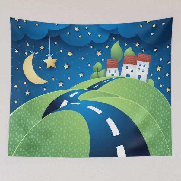 Item preview, Over the Hills, at Night designed and sold by LuisaVenturoli.