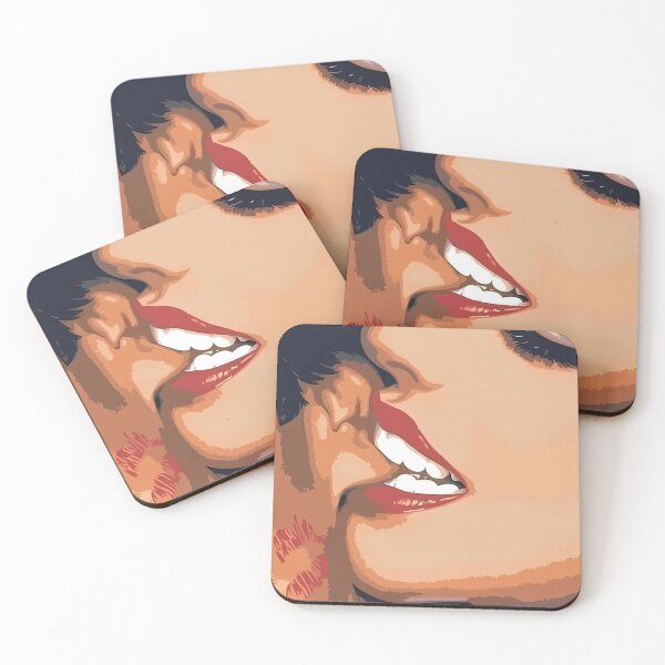Item preview, Oil Panting Portrait of a Woman Passionately Biting Man's Ear designed and sold by Vicky021.