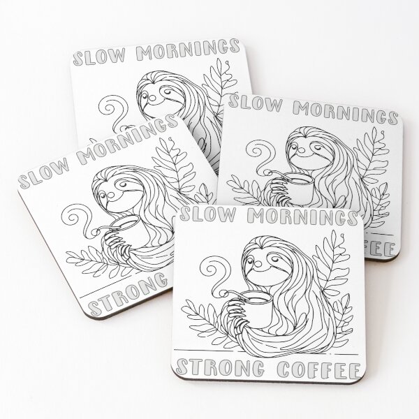 Item preview,  Slow Living Sloth Coffee Lovers Wildlife lovers designed and sold by elifrey.
