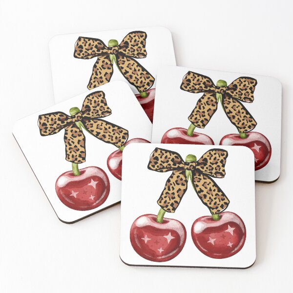 Item preview, Cherry Coquette Leopard Bow  designed and sold by thebest-2studio.