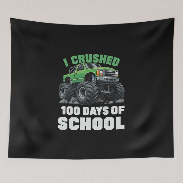 Item preview, I Crushed 100 Days of School Monster Truck designed and sold by Alex Songs.