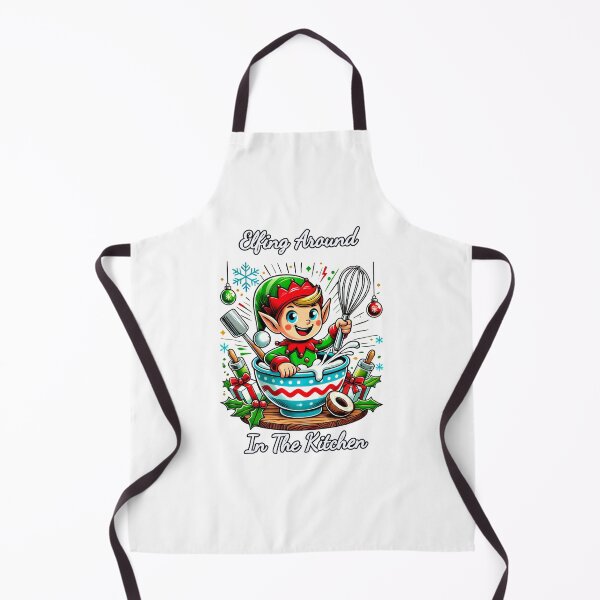 Item preview, Elfing Around in the Kitchen - Funny Christmas Baking Pun, Cute Holiday Chef Gift designed and sold by LilMessyKitchen.
