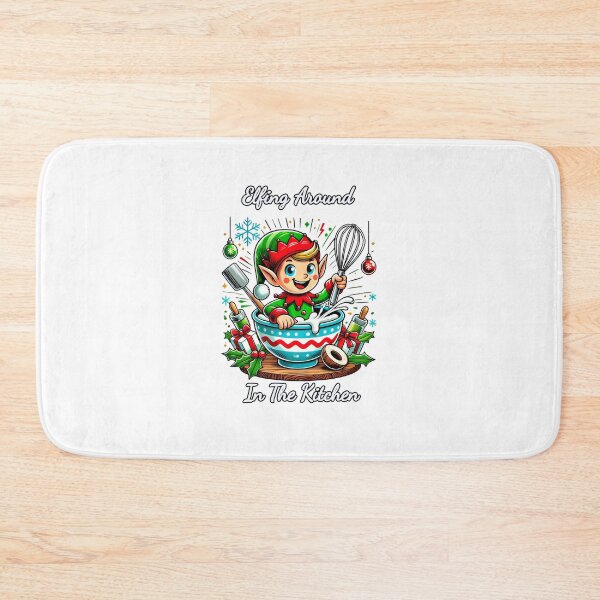 Item preview, Elfing Around in the Kitchen - Funny Christmas Baking Pun, Cute Holiday Chef Gift designed and sold by LilMessyKitchen.