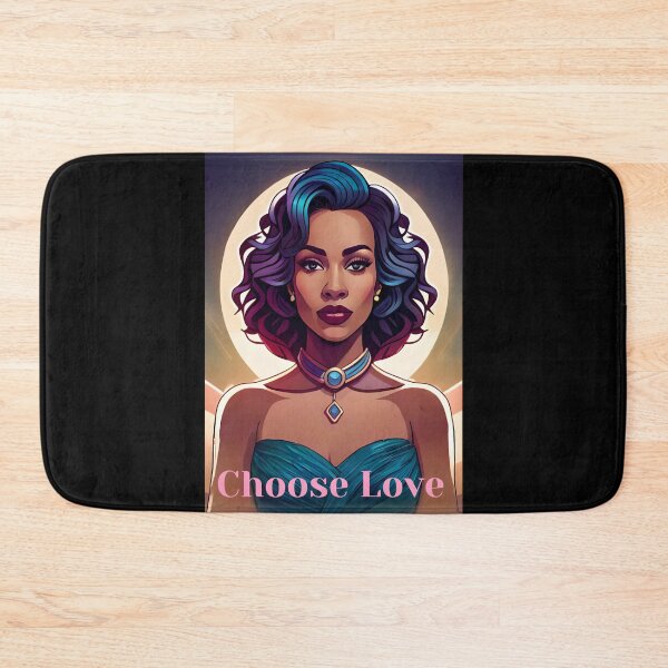 Item preview, Glam Girl Power Choose Love Affirmation Purple Hair Beautiful  designed and sold by Melan Designs.