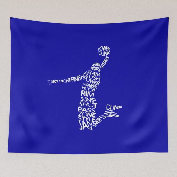 Item preview, Basketball Player Typography Dunk Silhouette - Dark Sport Art designed and sold by Phoenix Créations.