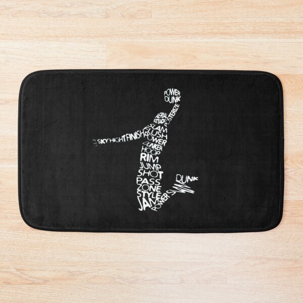 Item preview, Basketball Player Typography Dunk Silhouette - Dark Sport Art designed and sold by Phoenix Créations.