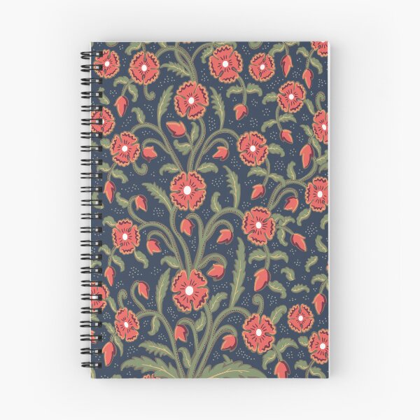 Item preview, Flowers - red-green botanical arabesque with dots designed and sold by colorofmagic.