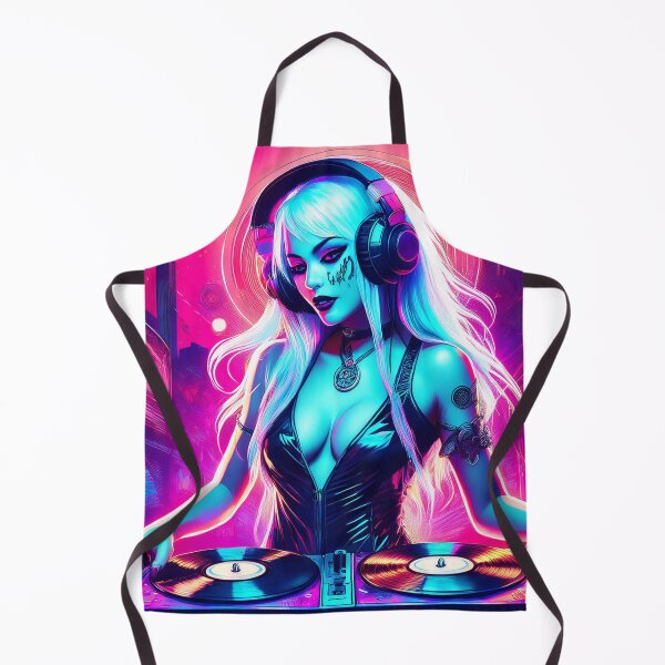 Item preview, Goddess Female Vampire DJ synthwave style designed and sold by Boxing Kangaroo Retail Company.