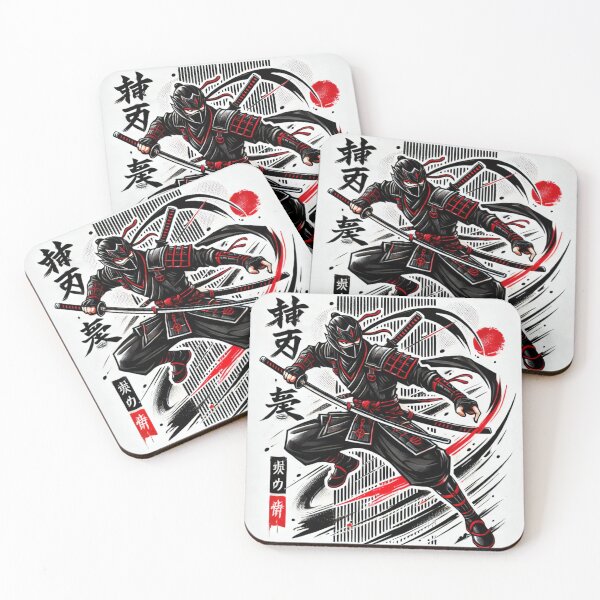 Item preview, "Dynamic Ninja Illustration with Bold Calligraphy" designed and sold by ForFamily1120.