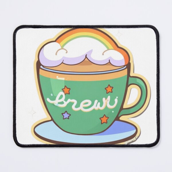 Item preview, Whimsical Green Brew Cup with Rainbow designed and sold by Spicex2.