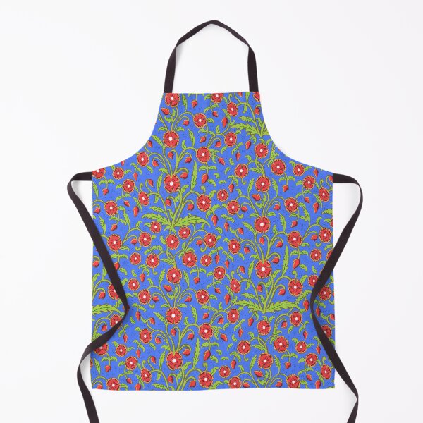 Item preview, Flowers - red-blue botanical arabesque with dots designed and sold by colorofmagic.