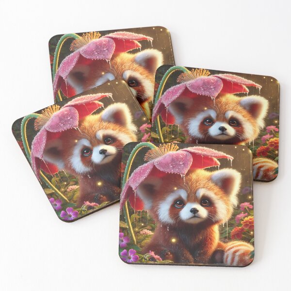 Item preview, Red Panda in the Rain designed and sold by Astralia.