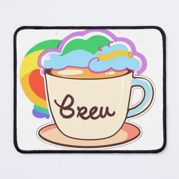 Item preview, Cloudy Rainbow Brew: Whimsical Coffee Cup Art designed and sold by Spicex2.