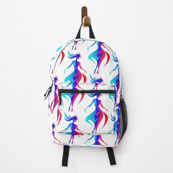 Item preview, Graceful Silhouette Of A Woman In Blue And Pink designed and sold by SplashTastic.