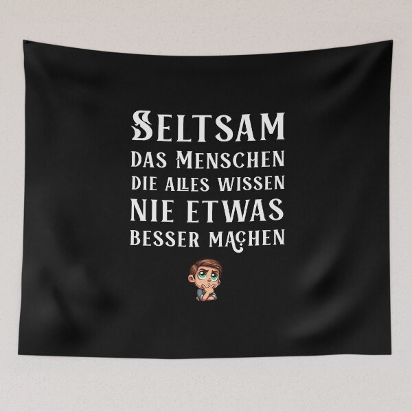 Item preview, Strange that people who know everything never do anything better - funny saying designed and sold by Pflugart.