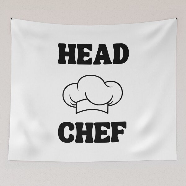 Item preview, Head Chef, With Chefs Hat in Black and White designed and sold by AASparksDesigns.