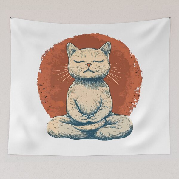 Item preview, Meditating Cat designed and sold by LifmusGoDesigns.