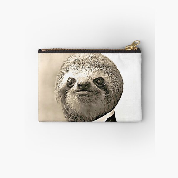 Item preview, Gentleman Sloth with Nice Posture - Print / Home Decor / Wall Art / Poster / Gift / Birthday / Sloth Lover Gift / Animal print Canvas Print designed and sold by Furry And  Purry.