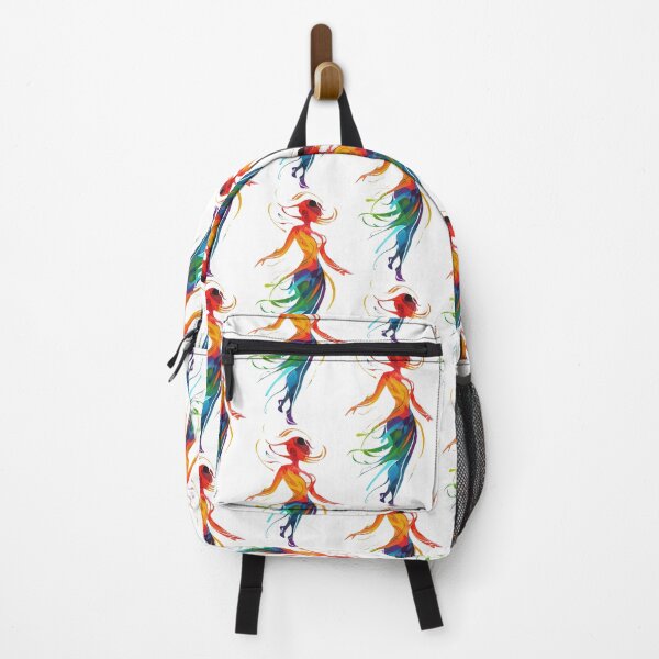 Item preview, Flowing Silhouette in Vibrant Red and Blue designed and sold by SplashTastic.