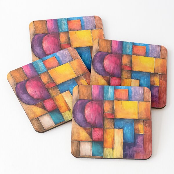 Item preview, Geometric Symphony - Modern Abstract Squares Art designed and sold by TheSillySartor.