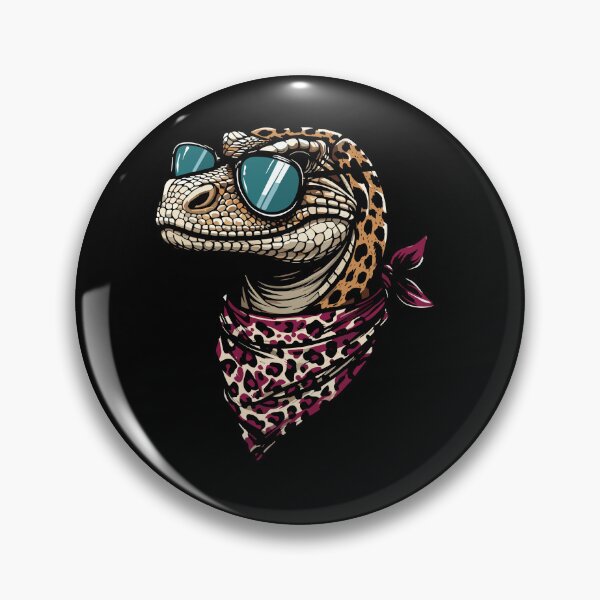 Artikelvorschau, Komodowaran trägt Leopardenschal und Sonnenbrille entworfen und verkauft von Artistoos.
