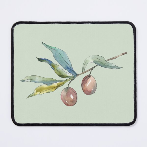 Item preview, Olive twig with leaves watercolour designed and sold by EmeraldeaArt.