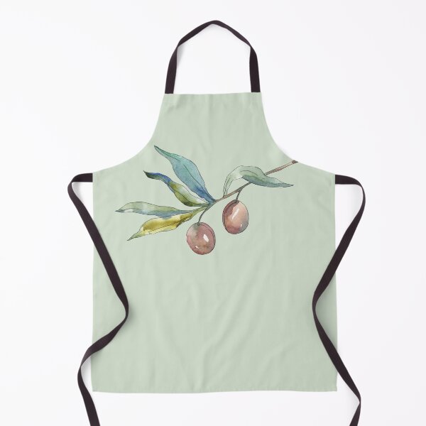 Item preview, Olive twig with leaves watercolour designed and sold by EmeraldeaArt.