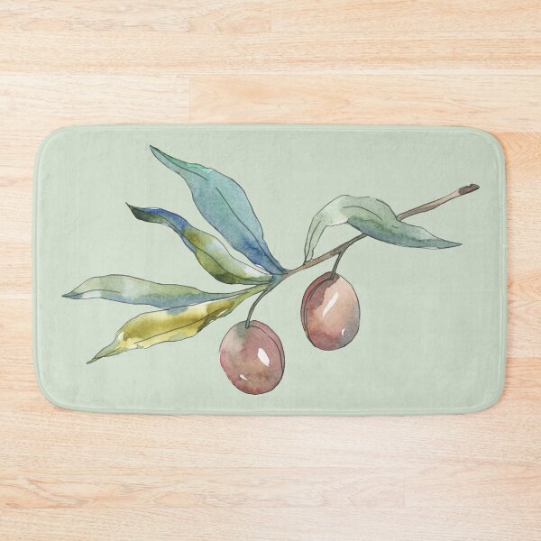 Item preview, Olive twig with leaves watercolour designed and sold by EmeraldeaArt.