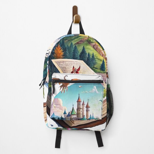 Item preview, Escape into Fiction, Design Featuring A Fantasy World Emerging From An Open Book, Book Lover, Bibliophile, Bookworm, Book Addict, Reading Time designed and sold by PixelStoneDesign .