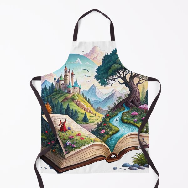 Item preview, Escape into Fiction, Design Featuring A Fantasy World Emerging From An Open Book, Book Lover, Bibliophile, Bookworm, Book Addict, Reading Time designed and sold by PixelStoneDesign .