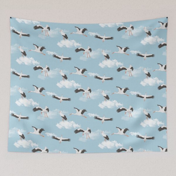 Item preview, Flying Storks designed and sold by Scrabbly Doodles.