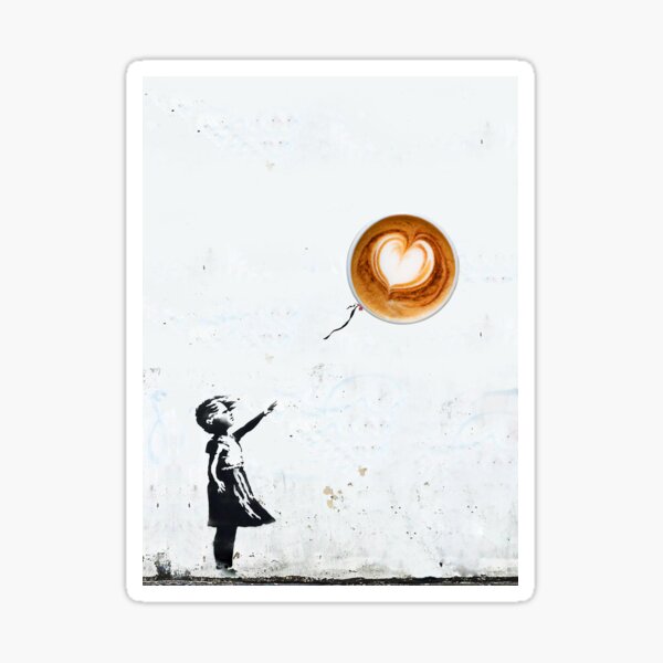 Item preview, Banksy Inspired Girl with Balloon  designed and sold by Art & Coffee.