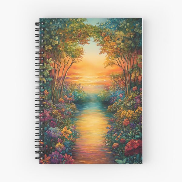 Item preview, Sunset River Garden - Paradise Path Art designed and sold by TheSillySartor.