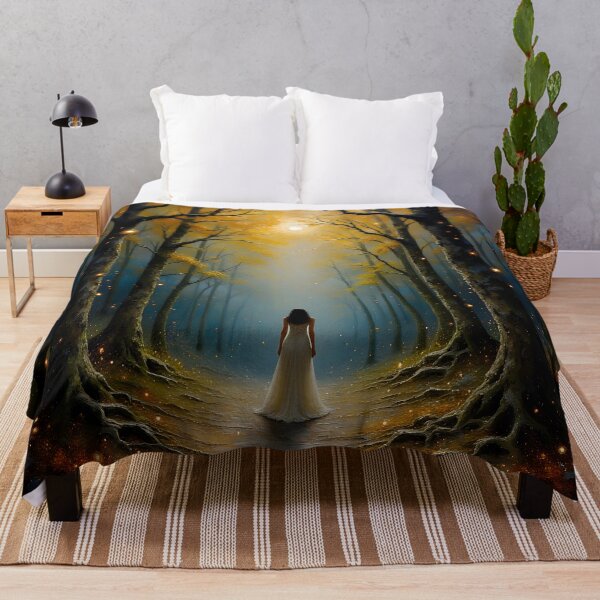 Item preview, Enchanted Forest Artwork in Gustav Klimt Gold-Leaf Style designed and sold by aiEuroGirls.