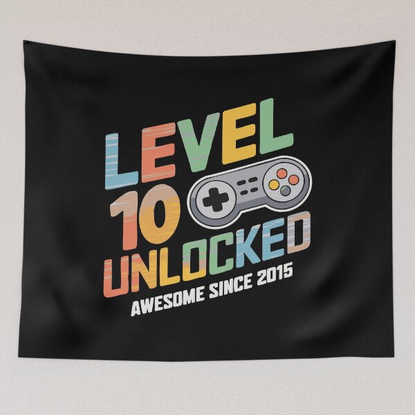 Item preview, Level 10 Unlocked Gamer 10th Birthday 2015 2025 gaming video computer designed and sold by w1ckerman.