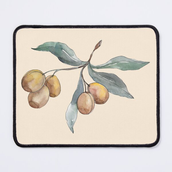 Item preview, Colorful Olive twig with leaves aquarelle designed and sold by EmeraldeaArt.