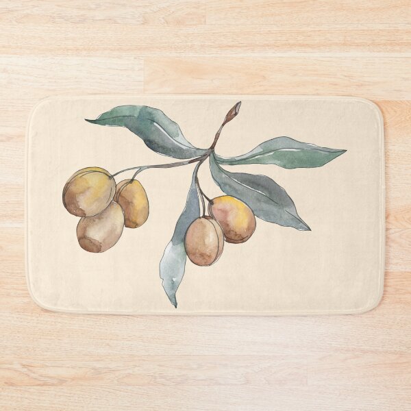 Item preview, Colorful Olive twig with leaves aquarelle designed and sold by EmeraldeaArt.