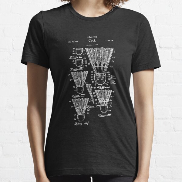 Vintage Badminton Shuttlecock Birdie Shirt - Shuttle Cock Essential T-Shirt