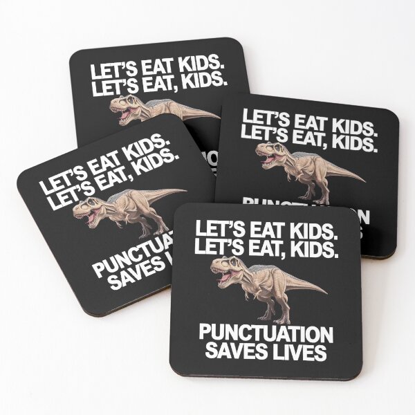 Item preview, Let's Eat Kids Funny Grammar Dino Punctuation Saves Lives designed and sold by Hananiah Merch.