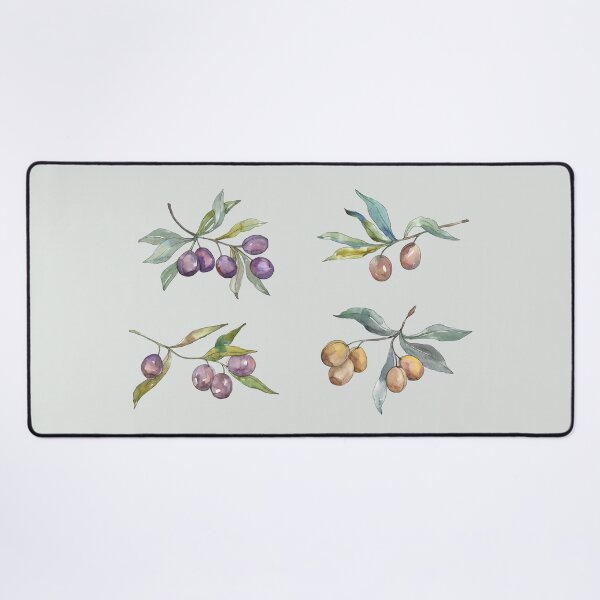 Item preview, watercolor olive twig set designed and sold by EmeraldeaArt.