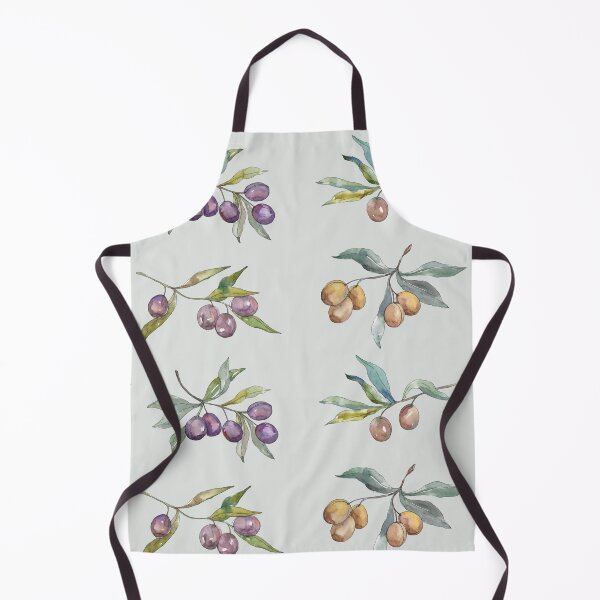 Item preview, watercolor olive twig set designed and sold by EmeraldeaArt.