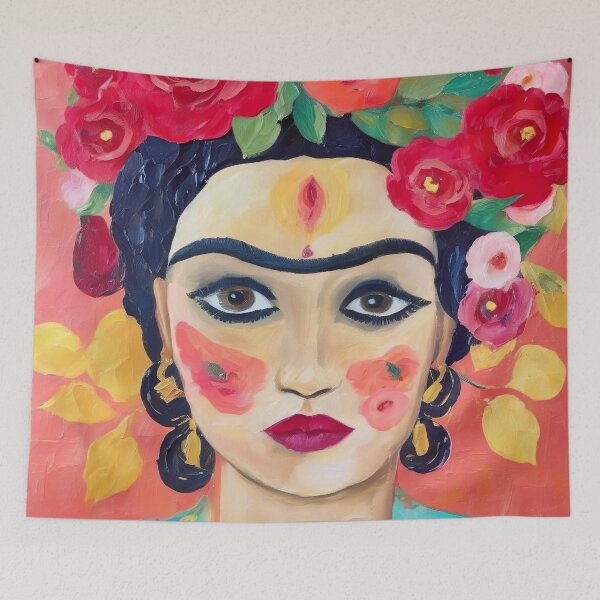 Item preview, Frida Kahlo Inspired Artwork Self Portrait designed and sold by Tamas Das.