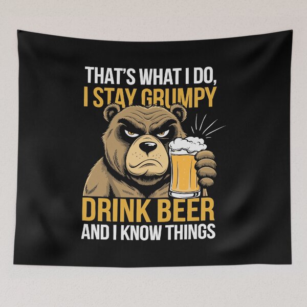 Item preview, Grumpy Bear Beer Lover Funny Drinking Shirt Party Know Things designed and sold by w1ckerman.