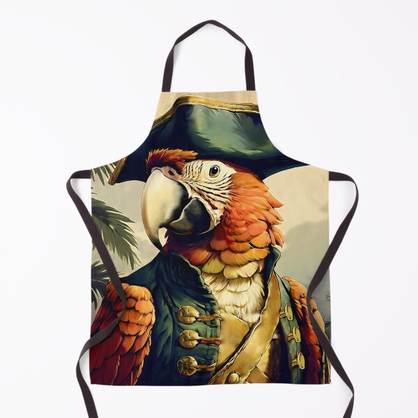 Item preview, Vintage Animal Art: Ara Macaw Parrot Pirate Captain Portrait | Animal Art | Oil Painting | Vintage Art designed and sold by UnhingedBird.