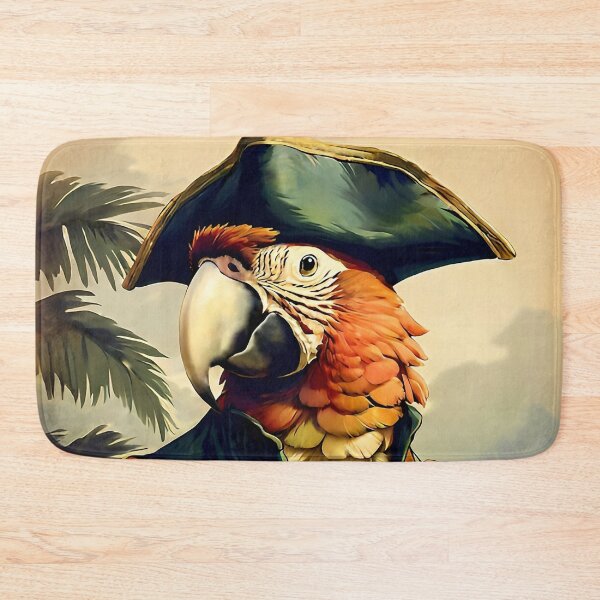 Item preview, Vintage Animal Art: Ara Macaw Parrot Pirate Captain Portrait | Animal Art | Oil Painting | Vintage Art designed and sold by UnhingedBird.