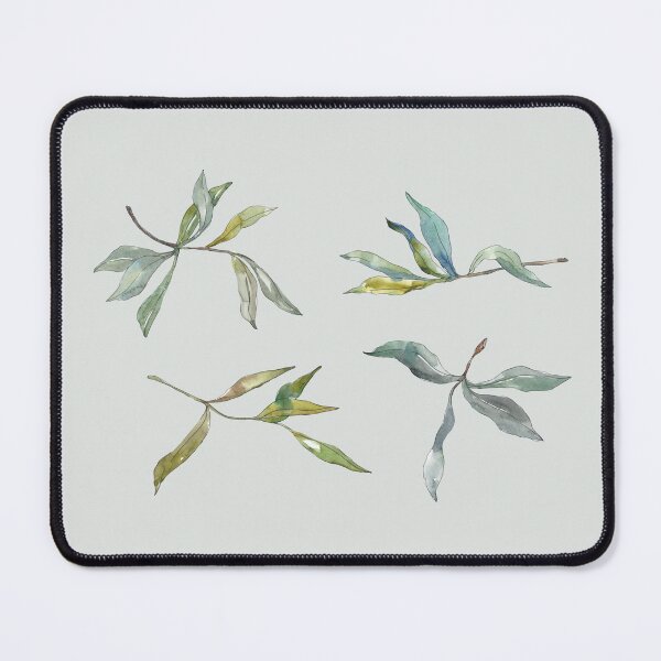 Item preview, watercolor olive leaves twig branch set designed and sold by EmeraldeaArt.