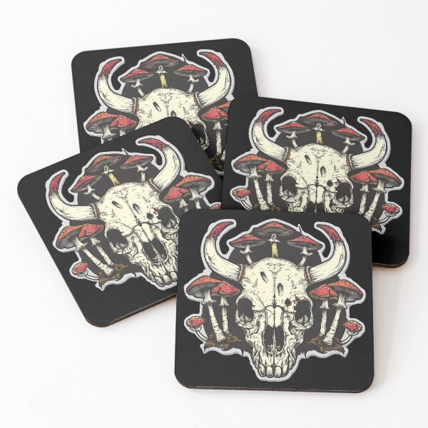 Item preview, Skull Mushrooms Natural Motif designed and sold by titanosdesign.