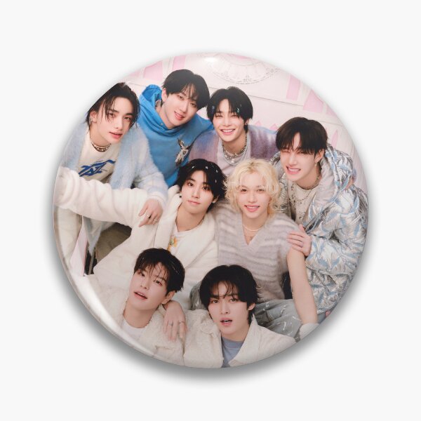 Item preview, Stray Kids ot8 pink poster 5 o'clock SKZ KPOP designed and sold by Kpop-Noona.